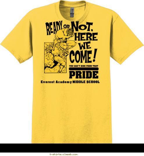 Mountaineer MIDDLE SCHOOL  Everest Academy T-shirt Design 