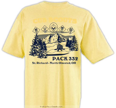 St. Richard - North Olmsted, OH PACK 332 CUB SCOUTS T-shirt Design 