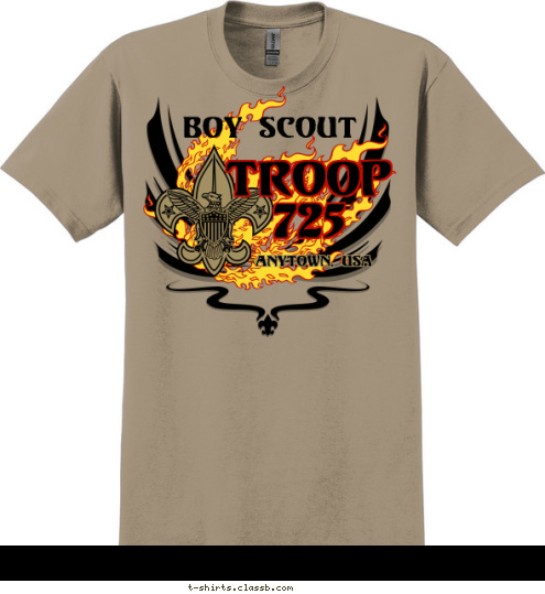 Anytown, USA TROOP
725 Boy Scout T-shirt Design 