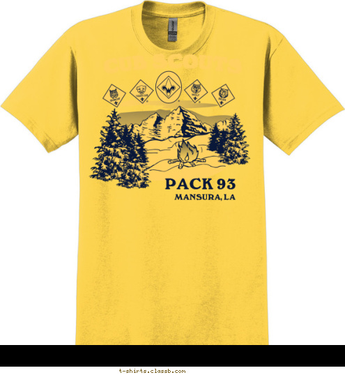 MANSURA, LA PACK 93 CUB SCOUTS T-shirt Design 