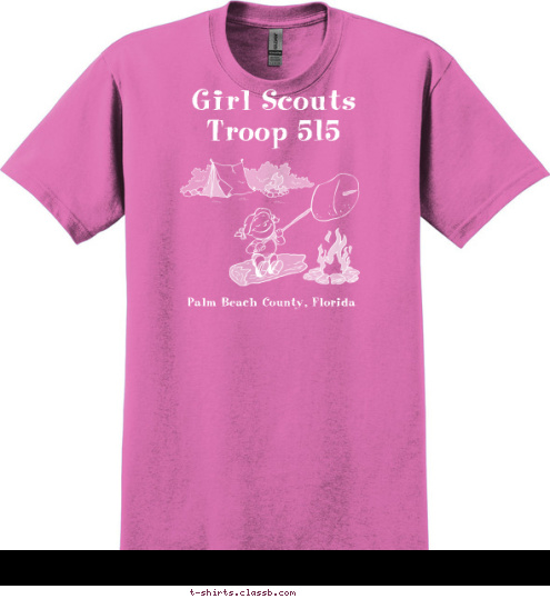 Girl Scouts
Troop 515 Girl Scouts
Troop 515 Palm Beach County, Florida T-shirt Design 