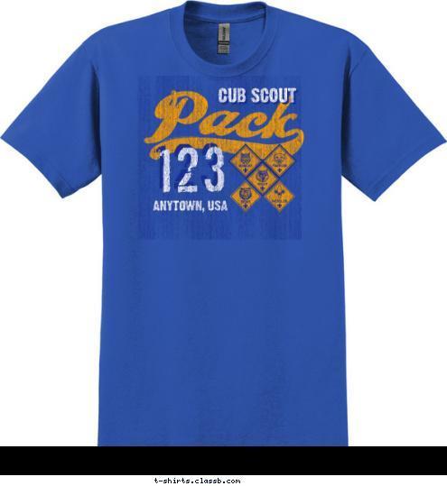 CUB SCOUT 123 ANYTOWN, USA T-shirt Design 