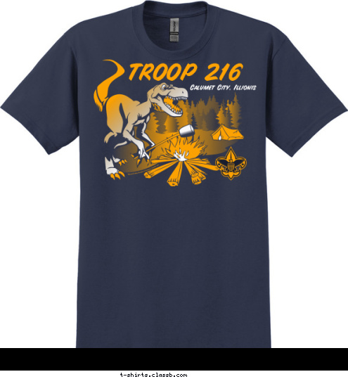 Calumet City, Illionis TROOP 216 T-shirt Design 