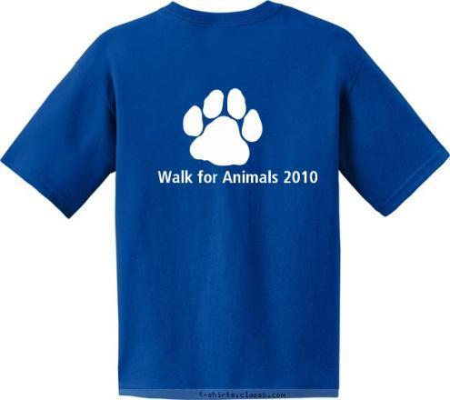 Walk for Animals 2010 (813) 788-7026 Sony's Team T-shirt Design 