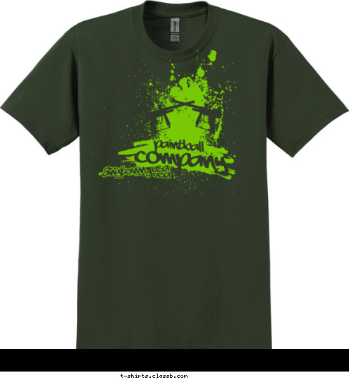 111-222-3333 Anytown, USA Anytown, USA PAINTBALL COMPANY T-shirt Design SP1226