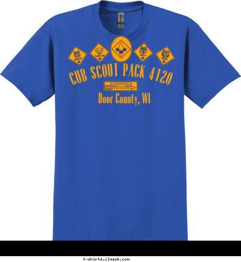 Door County, WI CUB SCOUT PACK 4120 T-shirt Design 