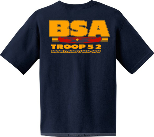 TROOP 52 MORGANTOWN, WV BSA T-shirt Design 