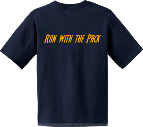 Run with the Pack
 Hagerstown, MD PACK 54 T-shirt Design 