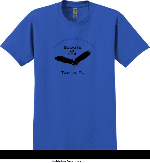 Scouts
   of   Soaring to new Height  654  Tampa, Fl T-shirt Design 