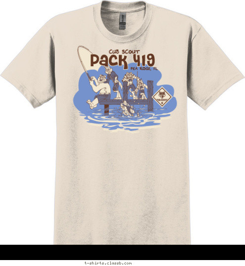 FISHING CAMP OUT PEA RIDGE, FL Pack 419 CUB SCOUT T-shirt Design 