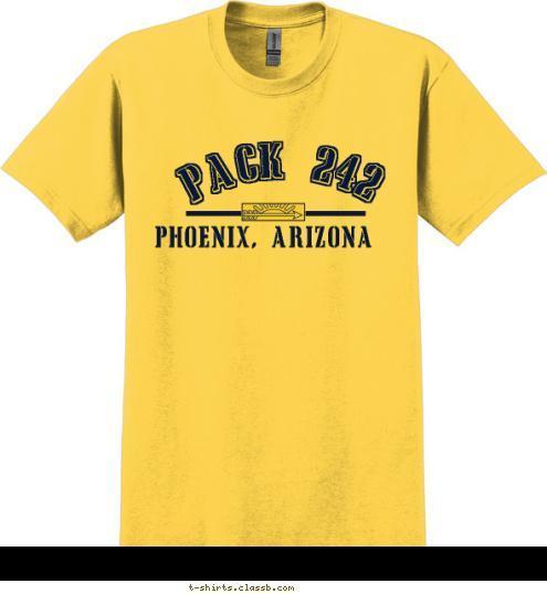 1975 ESTABLISHED PHOENIX, ARIZONA PACK 242 T-shirt Design 