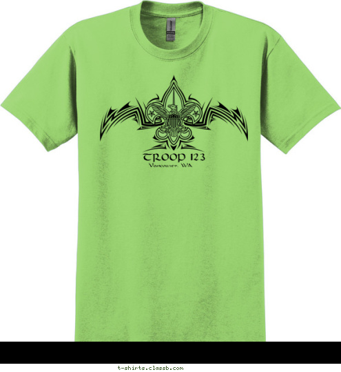 Vancouver, WA TROOP 123 T-shirt Design 