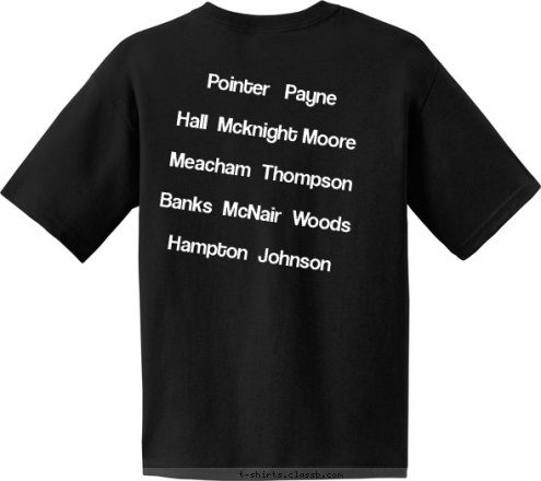 September 01, 2008 Is What It's All About Pointer   Payne

Hall  Mcknight Moore

Meacham  Thompson

Banks  McNair  Woods

Hampton  Johnson T-shirt Design 