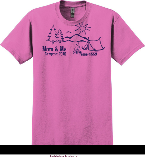 Troop #559 Campout 2010 Mom & Me T-shirt Design 