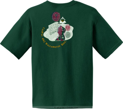 CasPac 492 Willamette Dist. Troop 477 T-shirt Design Journey to Eagle