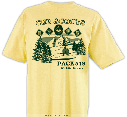 Wichita, Kansas PACK 519 CUB SCOUTS T-shirt Design 