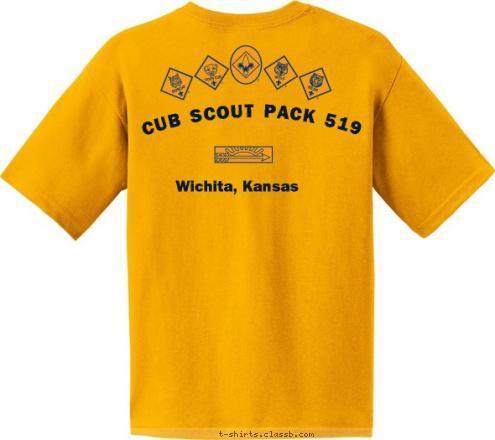 CUB SCOUT PACK 519 Wichita, Kansas  T-shirt Design 