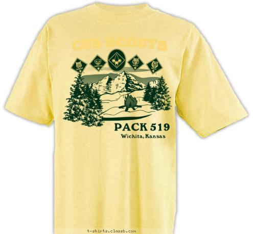     Pack 519
Wichita, Kansas Wichita, Kansas PACK 519 CUB SCOUTS T-shirt Design 