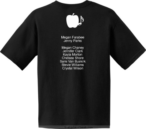 Megan Farabee
Jenny Parks

Megan Chaney
Jennifer Clark
Kayla Morton
Chelsea Shore
Sami Van Buskirk
Stevie Williams
Crystal Wilson iFlute T-shirt Design 