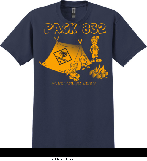 Swanton, Vermont PACK 832 T-shirt Design 