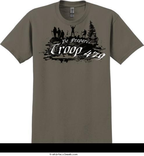 Troop 479 Vancouver, WA Be Prepared T-shirt Design 