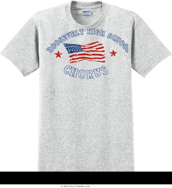 US Flag chorus T-shirt Design