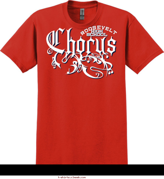 Chorus music notes T-shirt Design