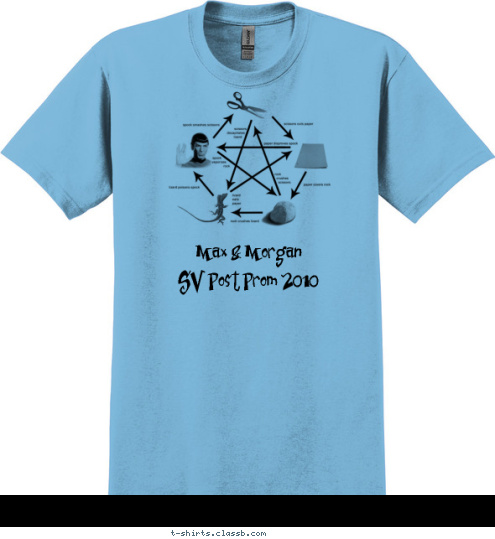 New Text Rock
Paper
Scissors
Lizard
Spock Max & Morgan
SV Post Prom 2010 T-shirt Design 