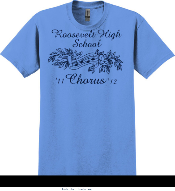 Rose chorus music T-shirt Design