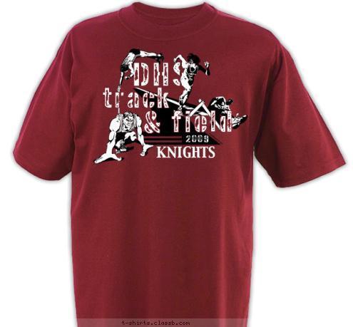 KNIGHTS 2009 & field DHS track T-shirt Design 