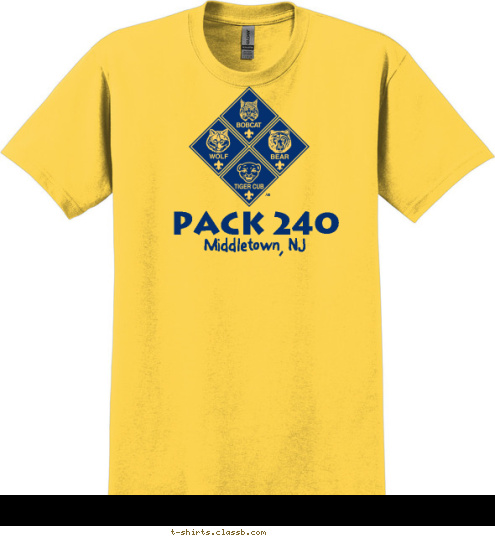 ® Middletown, NJ PACK 240 T-shirt Design 