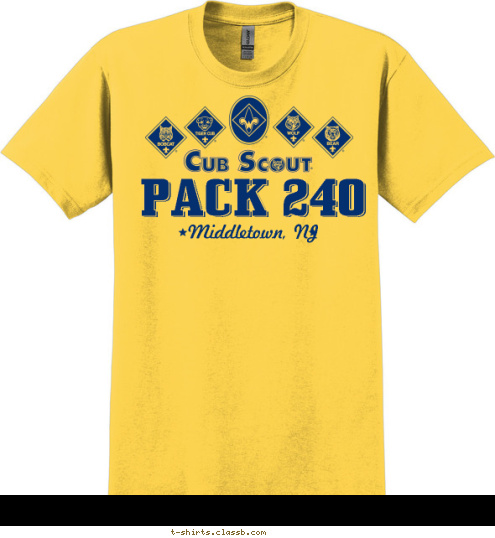 Middletown, NJ PACK 240 T-shirt Design 