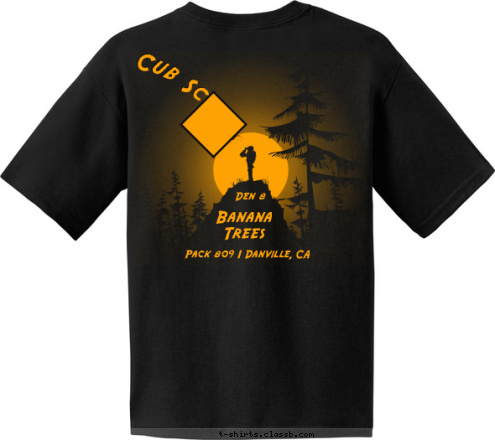 Den 8 Pack 809 | Danville, CA Banana
Trees 
 Cub Scouts CasPac492
Willamette
Dist. 477 New Text Pack 809 | Danville, CA Banana
Trees 
 Den 8 Cub Scouts T-shirt Design 