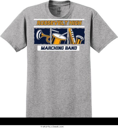 MARCHING BAND ROOSEVELT HIGH T-shirt Design sp2050