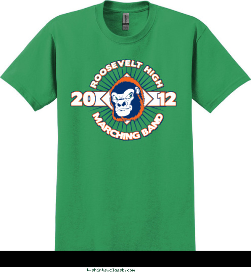 MARCHING BAND ROOSEVELT HIGH 12 20 T-shirt Design sp2040