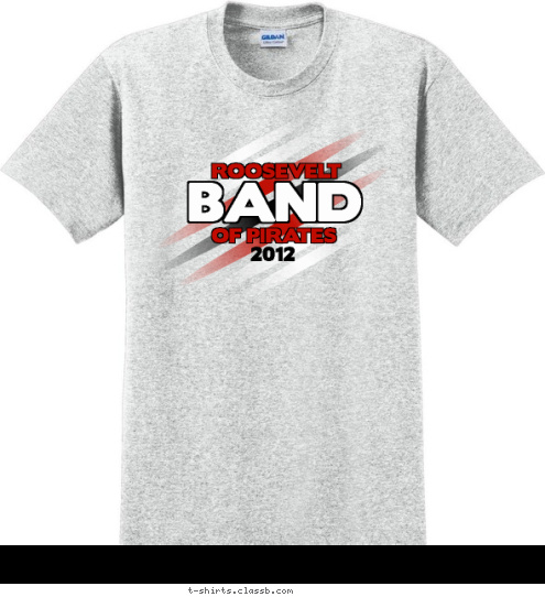 ROOSEVELT ROOSEVELT BAND 2012 OF PIRATES ROOSEVELT T-shirt Design sp2041