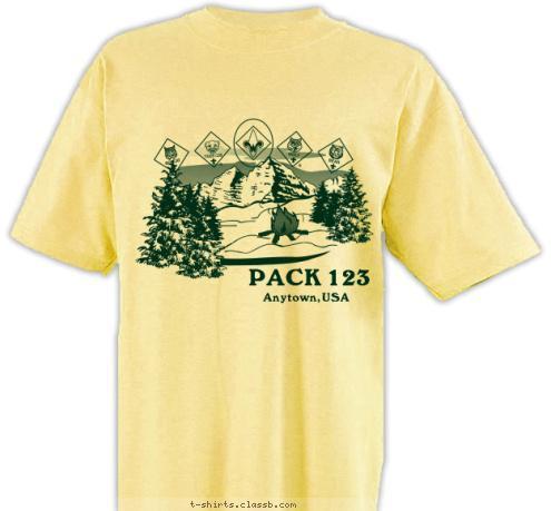 Anytown, USA PACK 123 CUB SCOUTS T-shirt Design 