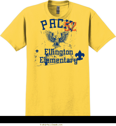 EST. 1984 STATE 52 Ellington Elementary PACK T-shirt Design 