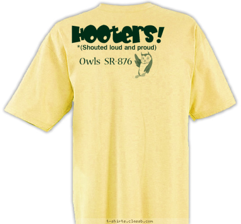 Hooters! *(Shouted loud and proud) 5  Owl Patrol  Wood Badge SR-876 Owls  SR-876 T-shirt Design 