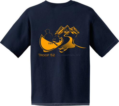 T52 Troop 52  Morgantown, WV T-shirt Design 