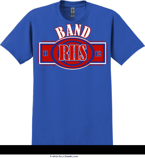 RHS RHS 12 11 BAND T-shirt Design SP2098