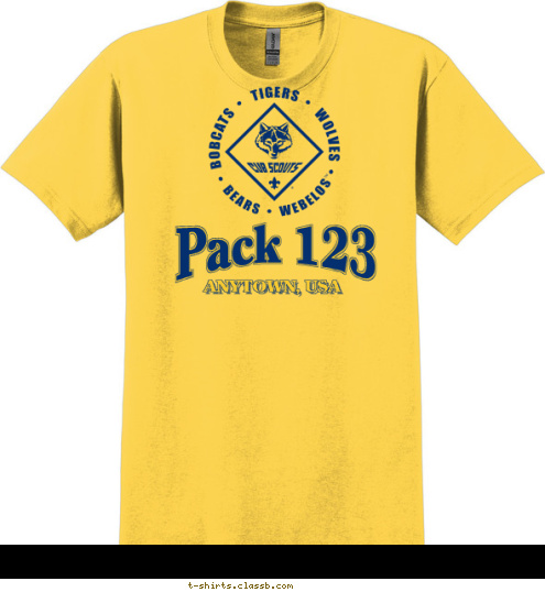 ANYTOWN, USA Pack 123 T-shirt Design 