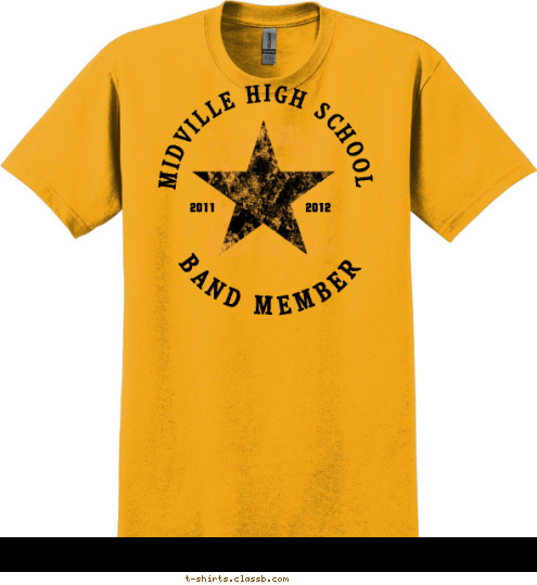 MIDVILLE HIGH SCHOOL BAND MEMBER 2011 2012 T-shirt Design SP2056