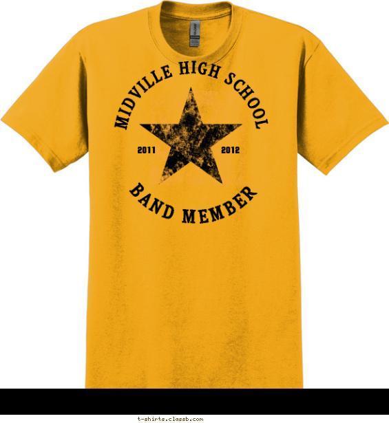 Star Band Shirt T-shirt Design