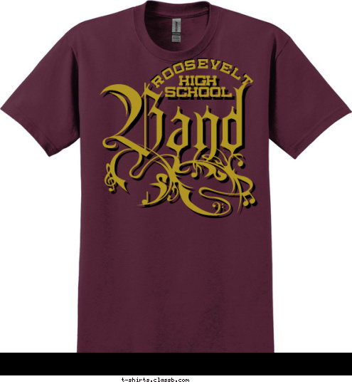 HIGH 
SCHOOL ROOSEVELT Band T-shirt Design SP2062