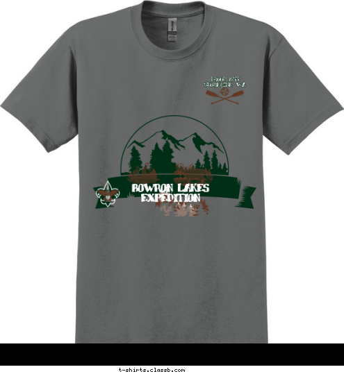 BOWRON LAKES
EXPEDITION TROOP 853
SHORELINE, WA T-shirt Design Bowron Lakes 3