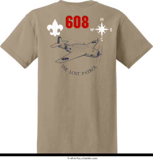  Character Counts 608  The Lost Patrol Florida CSA 608 PACK Fort Lauderdale PACK 608 T-shirt Design 