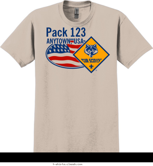 ANYTOWN, USA Pack 123 T-shirt Design 