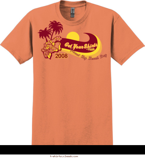 .com GetYourShirts .com 2008 GetYourShirts Egmont Key Beach Day  T-shirt Design 