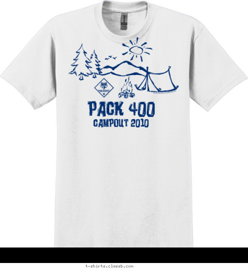 Cub Scout CAMPOUT 2010 PACK 400 T-shirt Design 